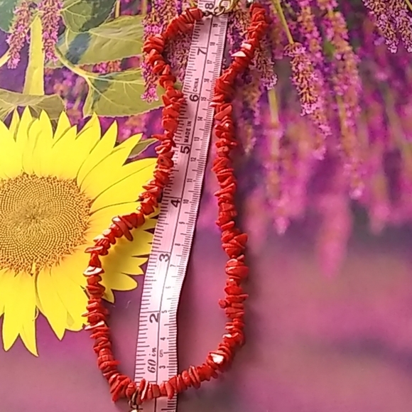 Necklace/Choker, Earrings Set, Orange Stone - Picture 5 of 5